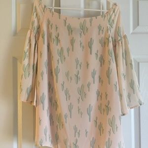 Lulu’s Cactus Print Shift Dress TAGS ATTACHED